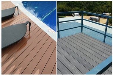 Decking in WPC con venature del legno 3D profonde per terrazze e balconi